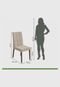 Conjunto Mesa Nevada Slim 100 Tampo de Vidro 4 Cadeiras Odara Imbuia Naturale/Off-White/Linho Rinzai Bege Móveis Lopas - Marca Móveis Lopas