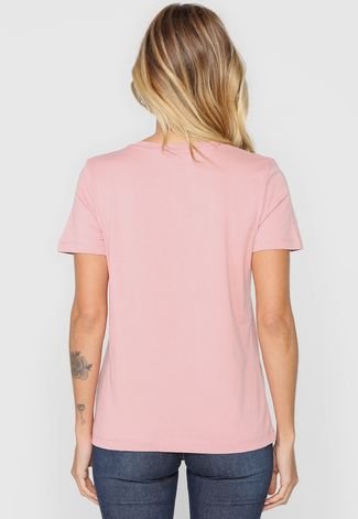 Camiseta Tommy Hilfiger Logo Rosa - Compre Agora