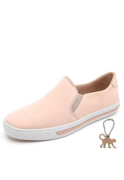 Slip On Couro Kipling Liso Rosa - Marca Kipling