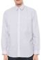 Camisa Lacoste Regular Fit Listrada Branca/Preta - Marca Lacoste