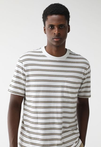 Camiseta GAP Reta Listrada Off-White - Marca GAP