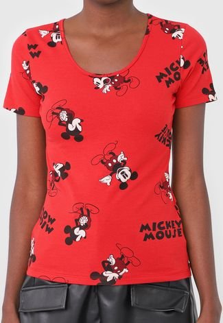 Blusa Cativa Disney Mickey Mouse Vermelha