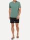 Camiseta Calvin Klein Swimwear Masculina V-Neck Slim Fit Logo Verde Médio - Marca Calvin Klein