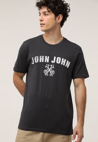 Camiseta John John Logo Grafite - Compre Agora