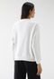 Blusa de Moletom Flanelada Fechada GAP Rhinestone Off-White - Marca GAP