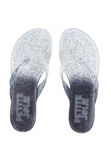 Chinelo Petite Jolie Lucky Prata - Marca Petite Jolie