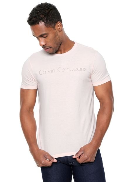 Camiseta Calvin Klein Jeans Estampada Rosa - Marca Calvin Klein Jeans