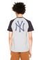Camiseta New Era Pop Crew New York Cinza/Azul - Marca New Era