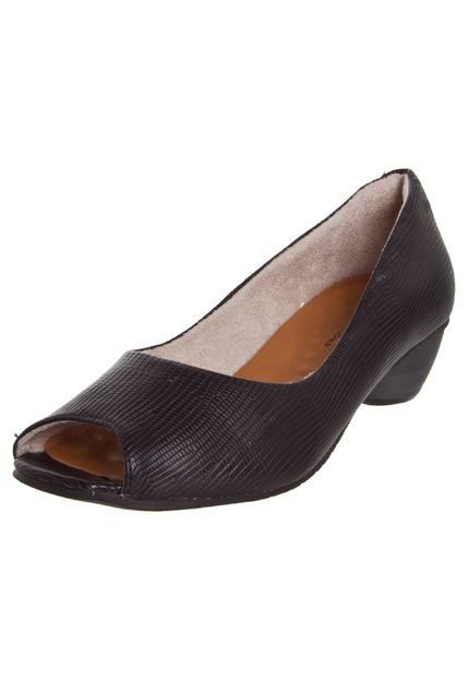 Peep Toe City Shoes Felippa Preto - Marca City Shoes