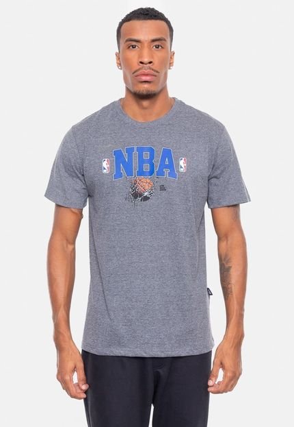 Camiseta NBA Hoop Grafite Mescla - Marca NBA
