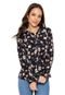 Blusa H Heli Floral Azul Marinho - Marca H Heli