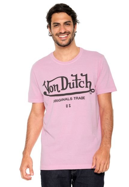 Camiseta Von Dutch  Original Trade Rosa - Marca Von Dutch 