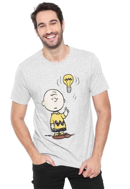 Camiseta Snoopy Estampada Cinza - Marca Snoopy