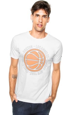 Camiseta Manga Curta FiveBlu Basketball Branca