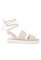 Rasteira Flatform Via Mia Bege - Marca Via Mia