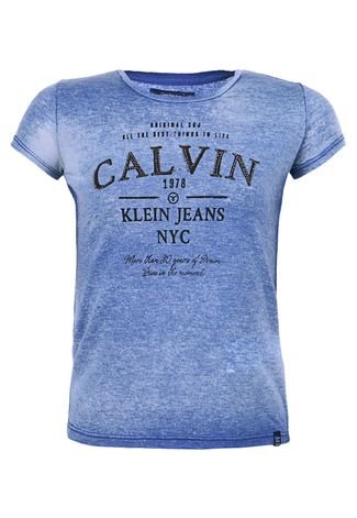 Camiseta Calvin Klein Kids The Best Azul