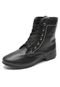 Bota Coturno DAFITI SHOES Pespontos Preta - Marca DAFITI SHOES