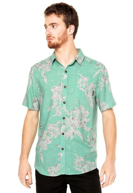 Camisa Billabong Hawaiian Crackle Verde - Marca Billabong