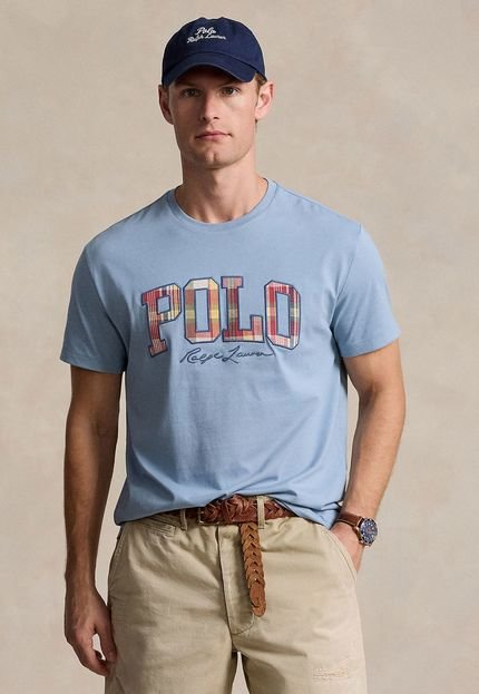 Camiseta Polo Ralph Lauren Reta Logo Azul - Marca Polo Ralph Lauren