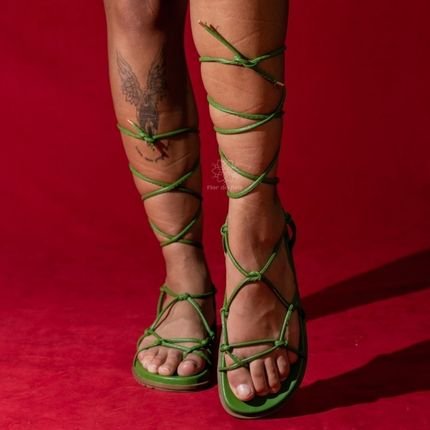 Papete Feminina com Corda Napa Verde Army Lançamento - Marca Flor da Pele