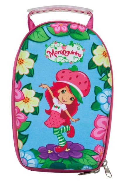 Lancheira Infantil Max Toy Moranguinho Floral Rosa - Marca Max Toy