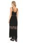 Vestido Redley Longo Recortes Preto - Marca Redley