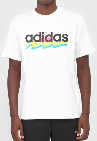 Camiseta adidas Originals Brush Stroke T Off-White