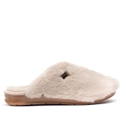 Pantufa Feminina Pegada Peluciada Creme - Marca Pegada