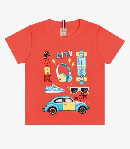 Camiseta Infantil Menino Trick Nick Laranja - Marca Trick Nick