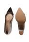 Scarpin DAFITI SHOES Veludo Marrom - Marca DAFITI SHOES