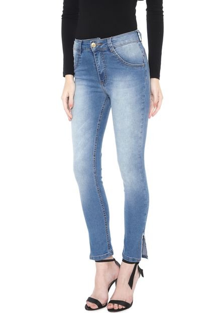 Calça Jeans Biotipo Skinny Recortes Azul - Marca Biotipo
