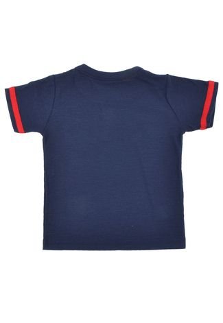 Camiseta Marisol Manga Curta Bebê Menino Azul