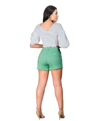 Shorts Feminino Sarja Verde Agua