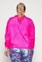 Blusa Almaria Plus Size Wonder Size Corta Vento Neon Giusy Rosa Neon - Marca Almaria Plus Size