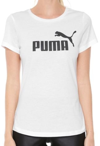 Camiseta Puma Ess Logo Tee Branca