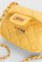 Bolsa Feminina Mini Bag Alça de Corrente Star Shop Amarelo - Marca STAR SHOP