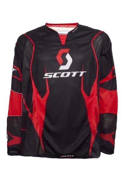 Camisa Manga Longa de Motocross Scott MX 450 Series Preta - Marca Scott