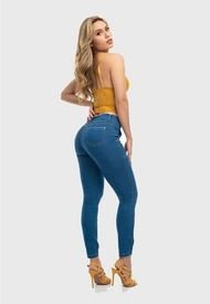 FASCINATE Jeans Mujer Levanta Cola Azul Claro Lisos Fascinate