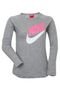 Blusa Manga Longa Nike Sportswear Girls Top Cinza - Marca Nike Sportswear