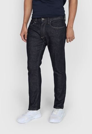 Calça Jeans GAP Slim Pespontos Azul-Marinho