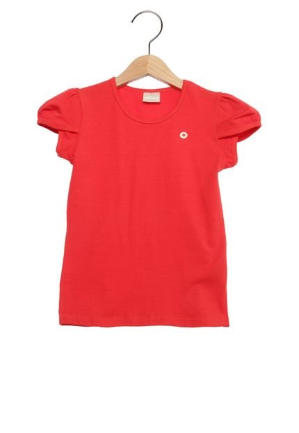 Blusa Manga Curta Milon Lisa Infantil Vermelha - Marca Milon