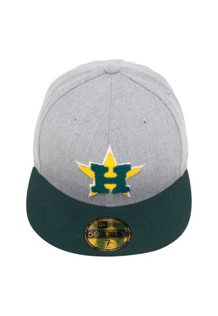 Boné New Era Houston Astros Cinza/Verde - Marca New Era