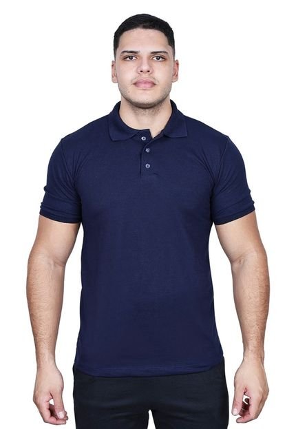 Camisa Masculina Polo Techmalhas Azul Marinho - Marca TECHMALHAS
