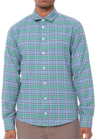 Camisa Colcci Reta Xadrez Verde/Azul