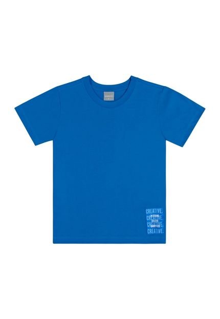 Camiseta Manga Curta Básica Unissex Quimby Azul - Marca Quimby