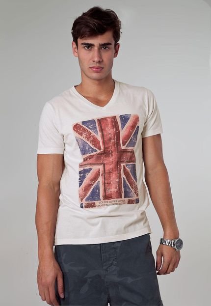 Camiseta Colcci Slim Inglaterra Bege - Marca Colcci