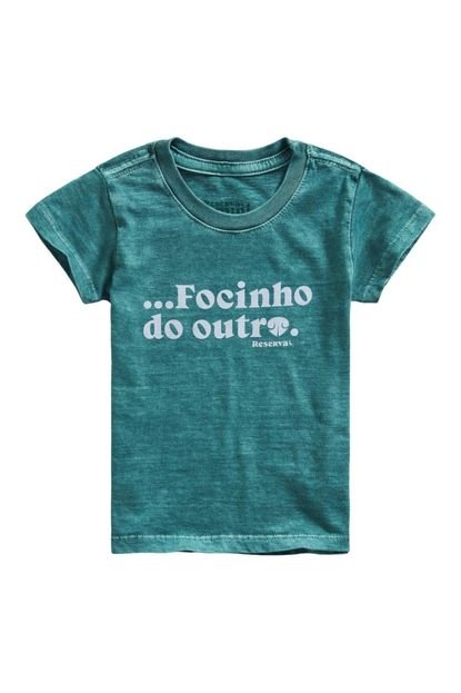 Camiseta Bb Estampada Focinho Reserva Mini Verde - Marca Reserva Mini