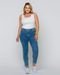 Calça Jeans Skinny Feminina Plus Size Cintura Alta Botão Duplo 22632 Média Consciência - Marca Consciência