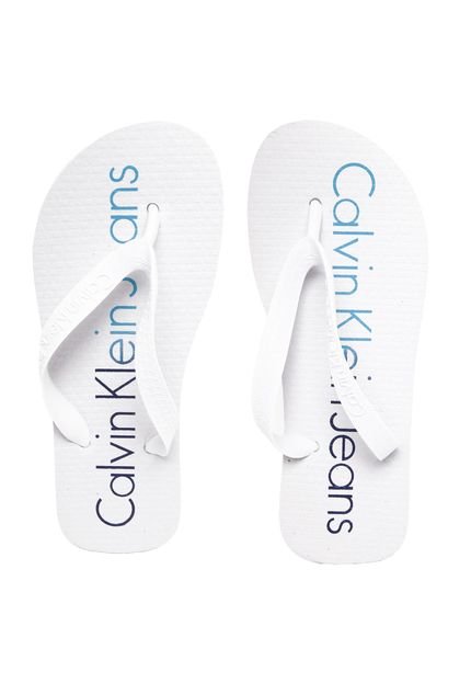 Chinelo Calvin Klein Logo Degradê Branco - Marca Calvin Klein