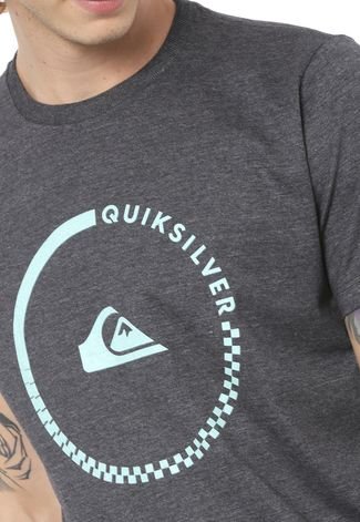 Camiseta Quiksilver Slim Logo Grafite